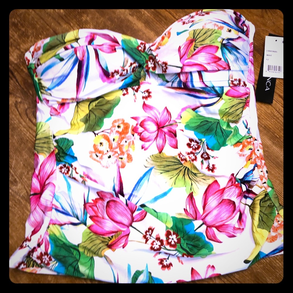 La Blanca strapless tankinii